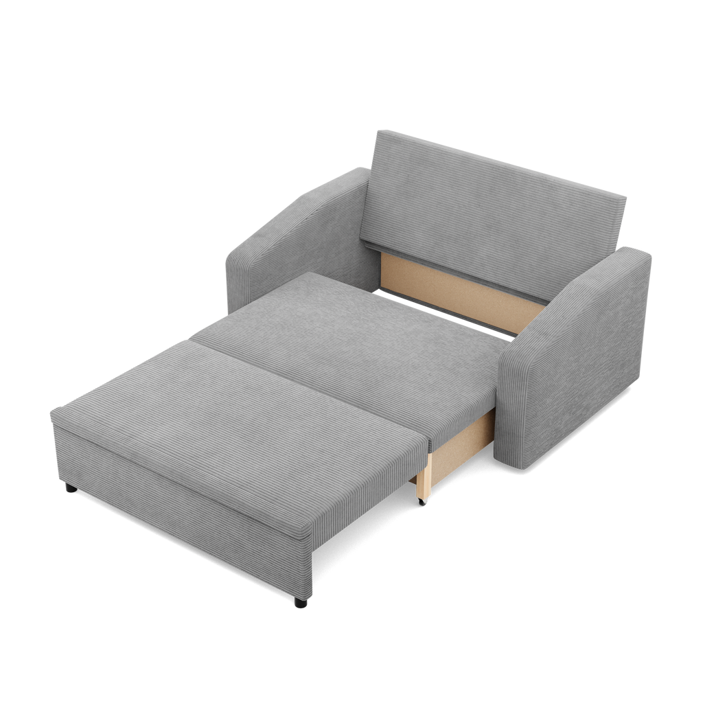 Sofa NEO Poso , Kolor - SZARY, Rodzaj podłokietnika - Skośny