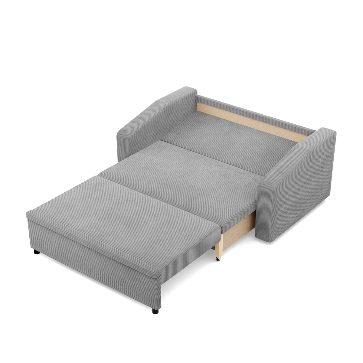 Sofa NEO Poso , Kolor - SZARY, Rodzaj podłokietnika - Skośny