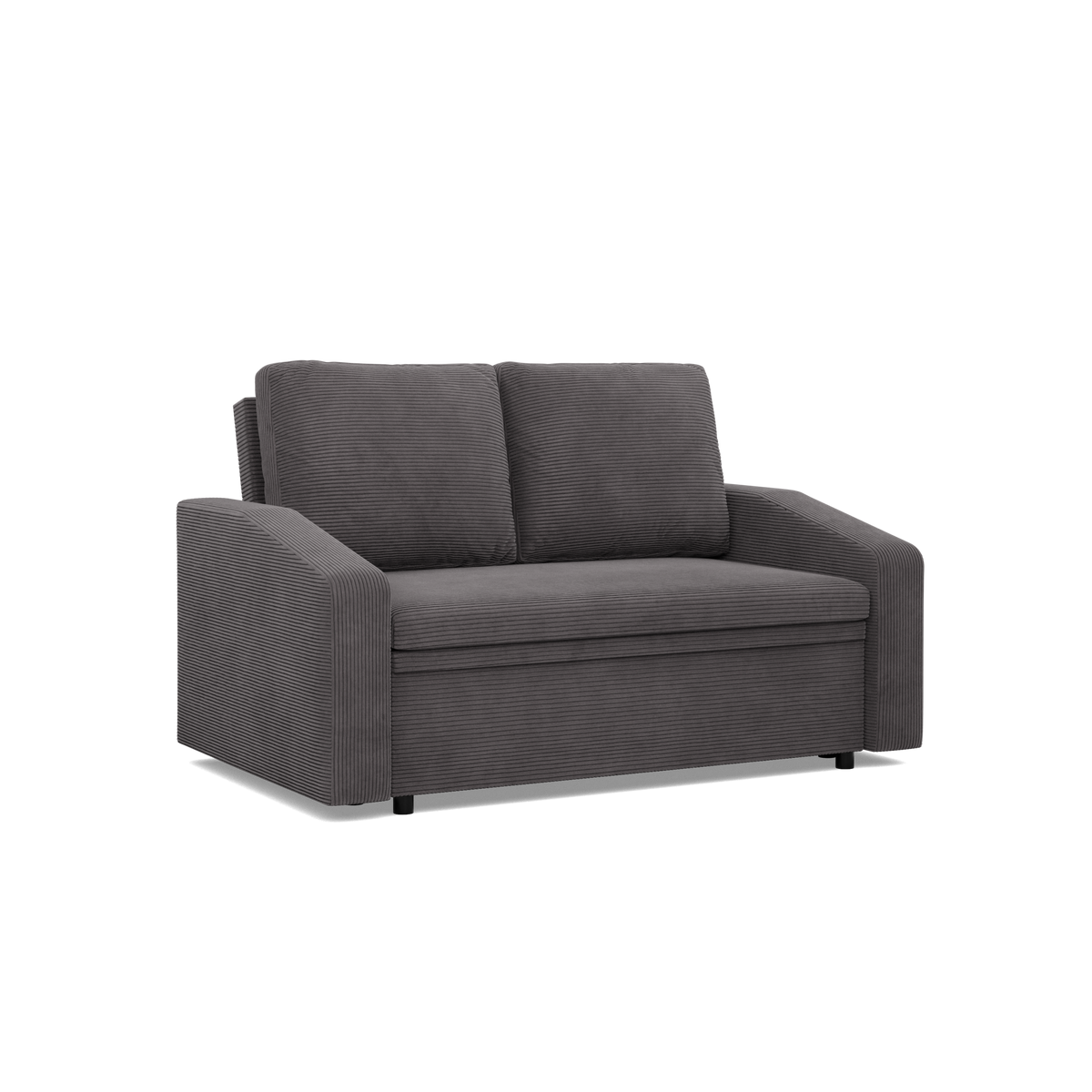 Sofa NEO Poso , Kolor - CIEMNY SZARY, Rodzaj podłokietnika - Skośny