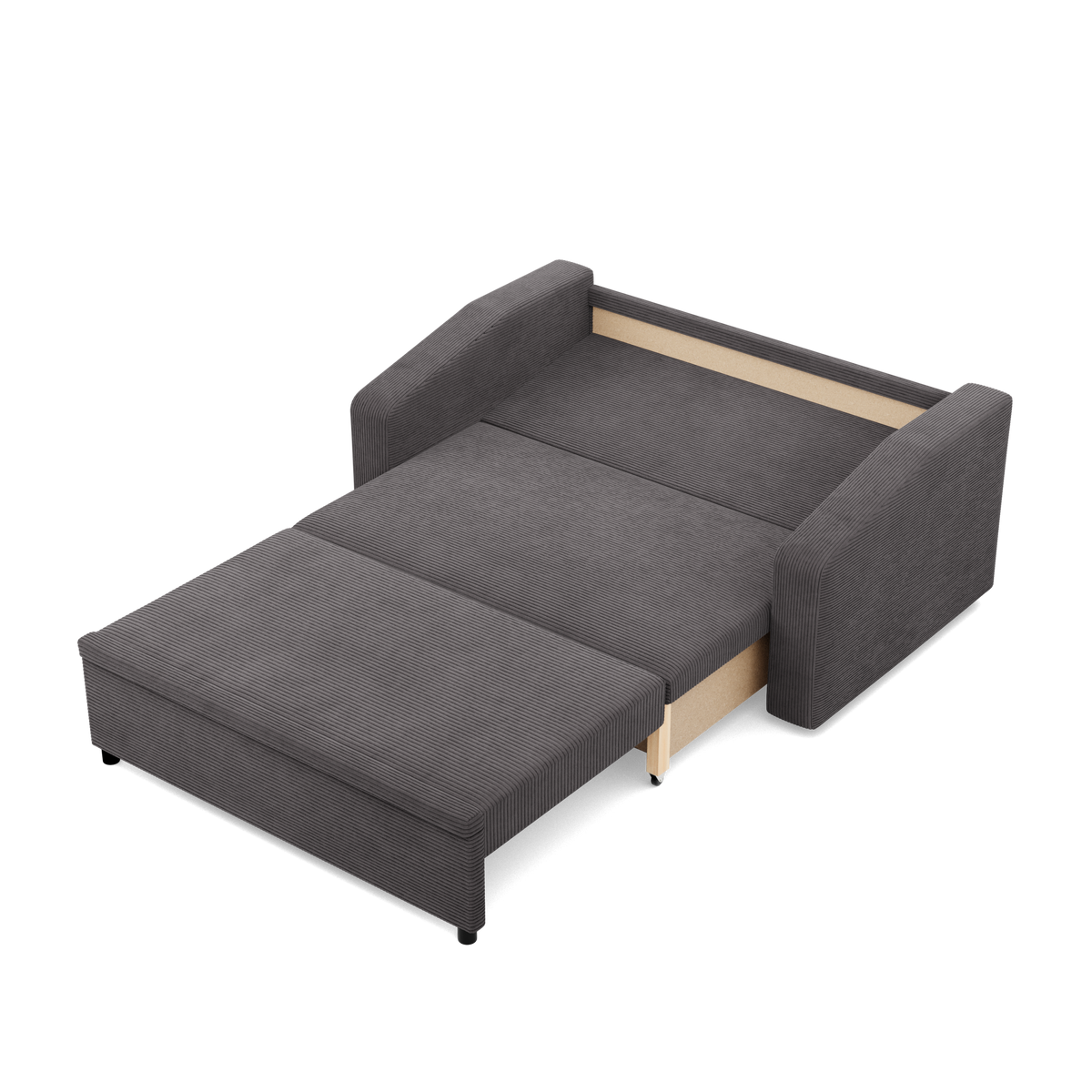 Sofa NEO Poso , Kolor - CIEMNY SZARY, Rodzaj podłokietnika - Skośny