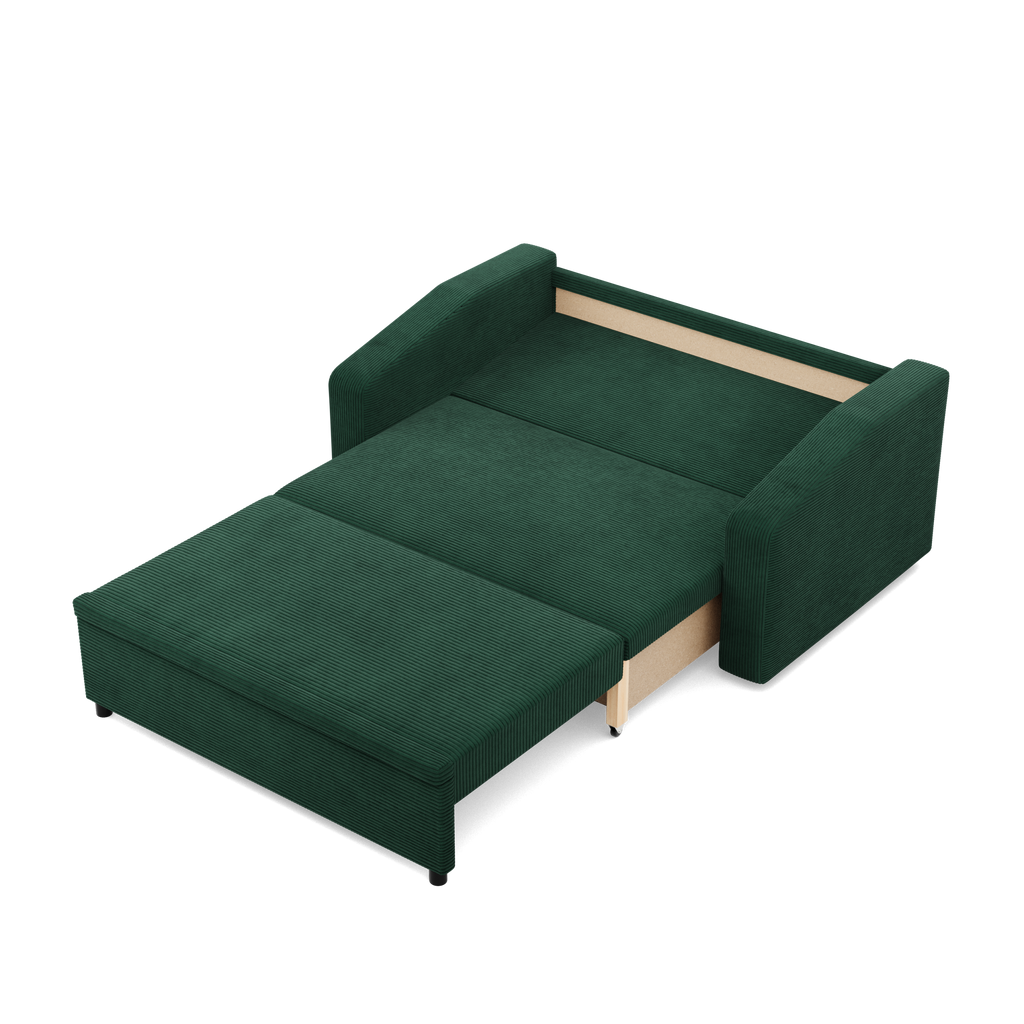 Sofa NEO Poso , Kolor - BUTELKOWA ZIELEŃ, Rodzaj podłokietnika - Skośny