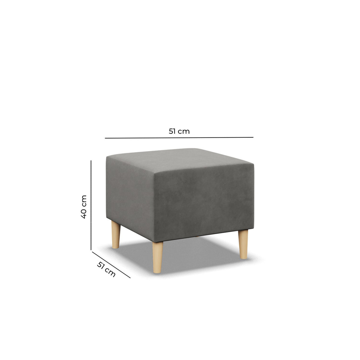 Pufa BLANK , Rodzaj tkaniny - II grupa, Kolor - BUTELKOWA ZIELEŃ, Wymiar - 50x50