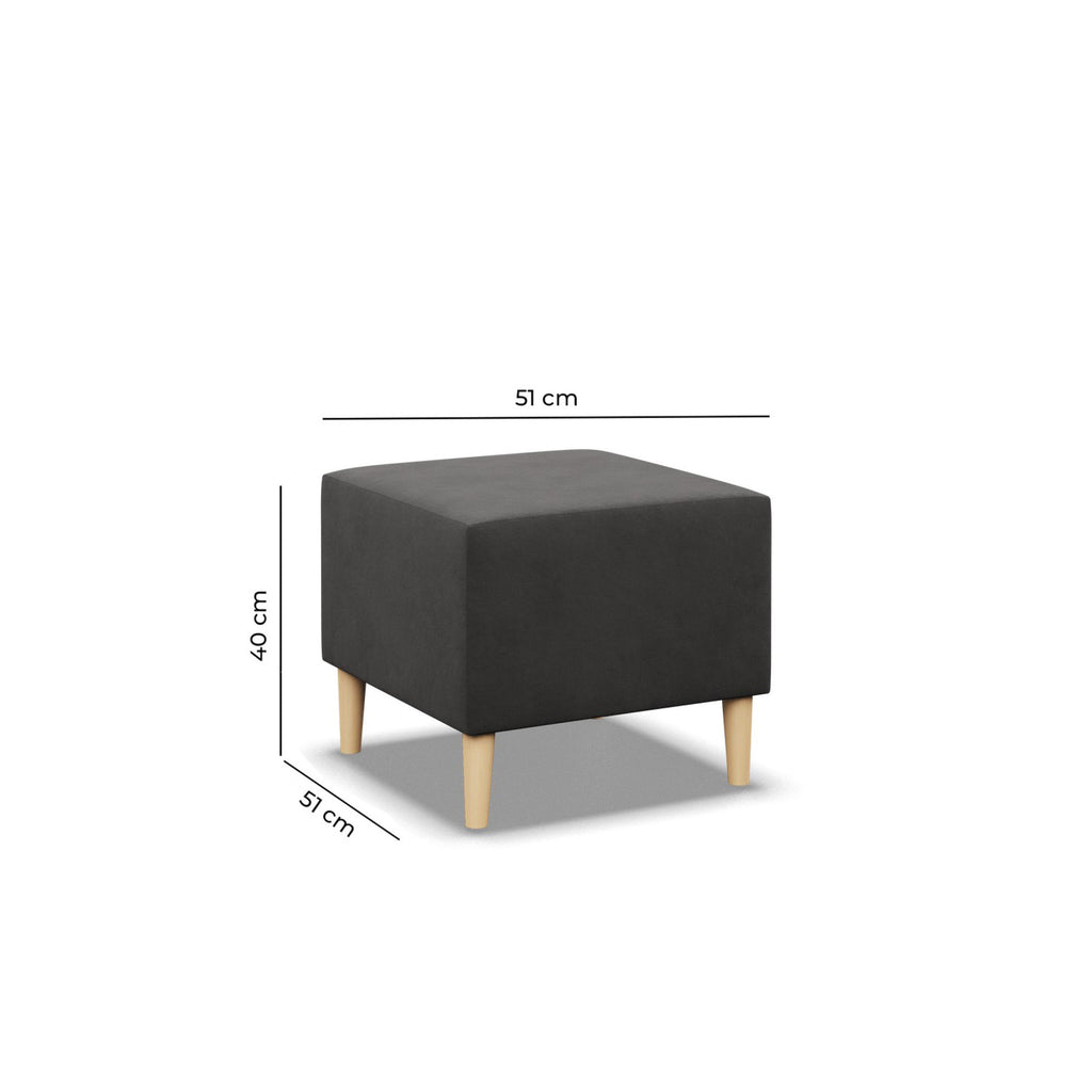 Pufa BLANK , Rodzaj tkaniny - I grupa, Kolor - SZARY, Wymiar - 50x50