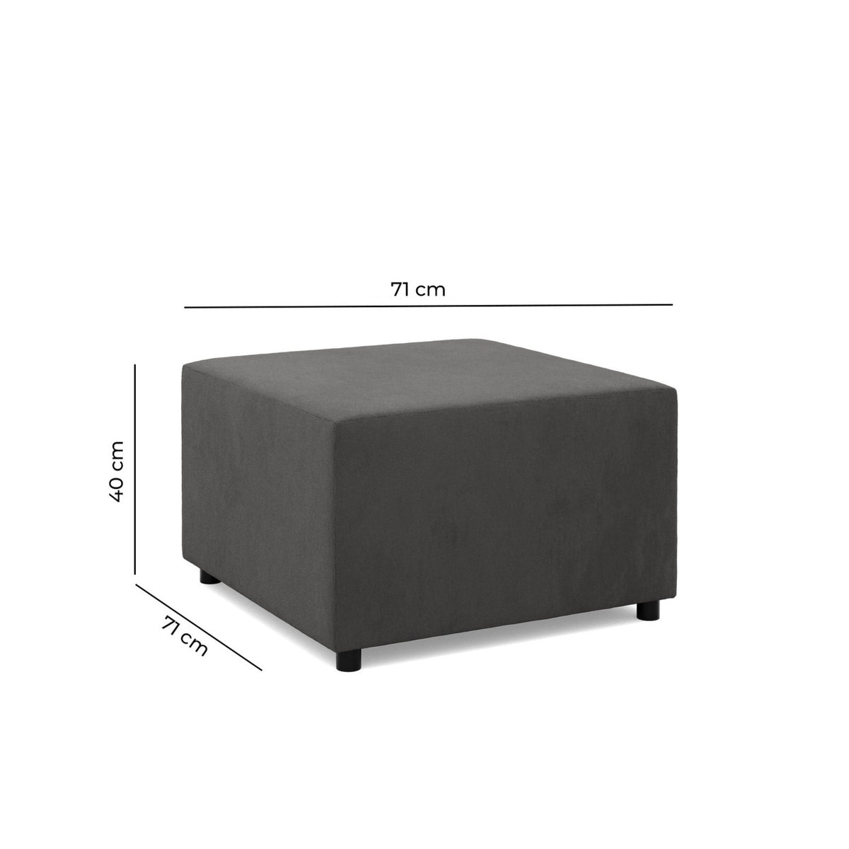 Pufa Neo Mikro, Kolor: CZARNY, Wymiar: 70x70