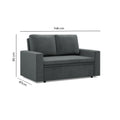 Sofa NEO Poso , Kolor - SZARY, Rodzaj podłokietnika - Skośny