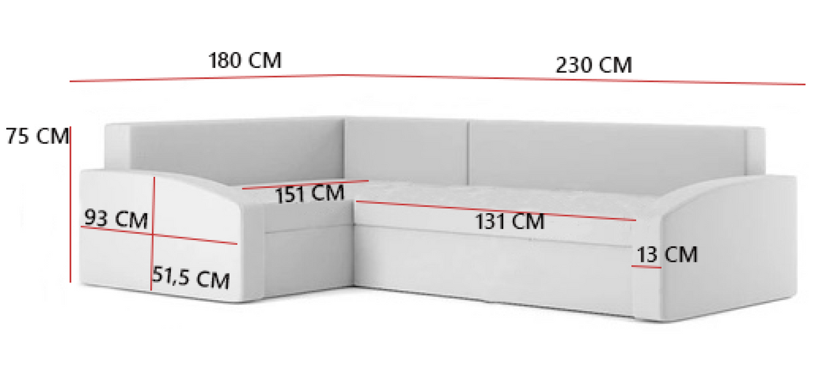 Narożnik GRANDE PÓŁKA PUFY , Rodzaj tkaniny - I grupa, Wypełnienie - Sprężynowe, Strona - PRAWA, Dodatki - Półka w prawym podłokietniku, pufy w lewym