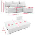Narożnik VENEZIA Poso , Wypełnienie - Sprężynowe, Kolor - BEŻOWY
