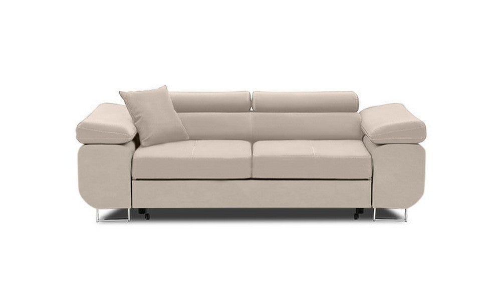 Sofa RIGATTO , Kolor - BEŻOWY, Funkcja spania - Z funkcją spania