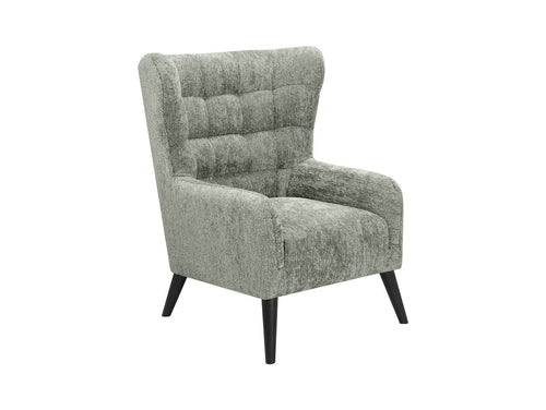 Casey Quilted Armchair with tall high back, decorative quilting, sinuous spring seat, and hardwood legs