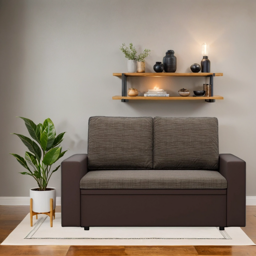 Sofa LUNA , Kolor - BRĄZ + CAPPUCCINO