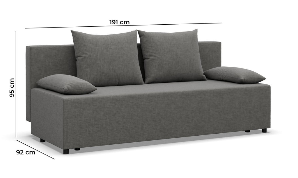 Kanapa FERMO Poso , Kolor -  JASNY SZARY