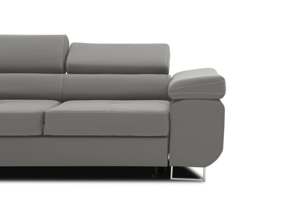 Sofa RIGATTO , Kolor - JASNY SZARY, Funkcja spania - Z funkcją spania