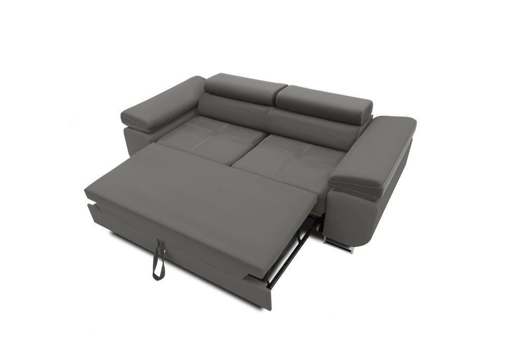 Sofa RIGATTO , Kolor - JASNY SZARY, Funkcja spania - Z funkcją spania