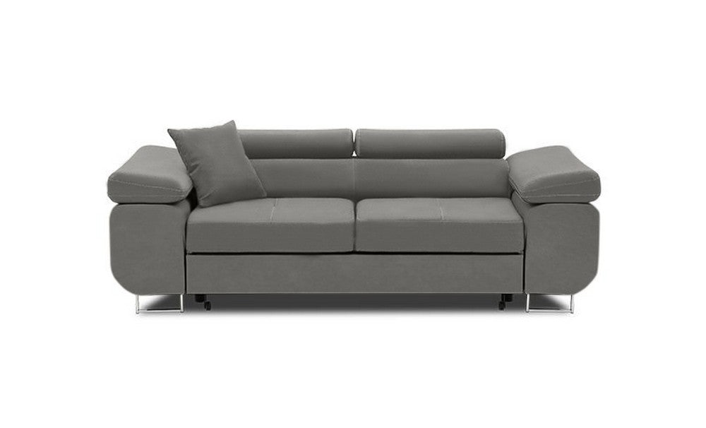 Sofa RIGATTO , Kolor - JASNY SZARY, Funkcja spania - Z funkcją spania