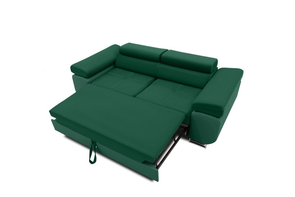 Sofa RIGATTO , Kolor - BUTELKOWA ZIELEŃ, Funkcja spania - Z funkcją spania