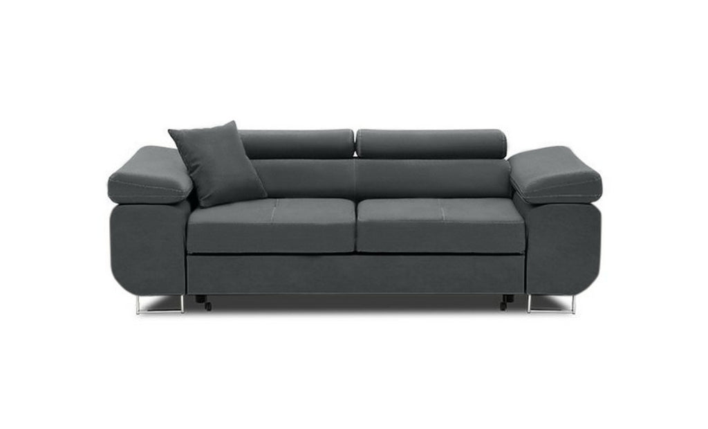 Sofa RIGATTO , Kolor - CIEMNY SZARY, Funkcja spania - Z funkcją spania