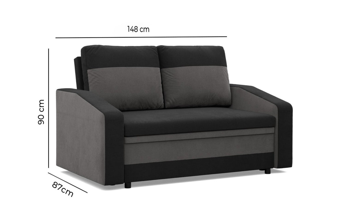 Sofa ORION , Kolor - CZARNY + ATRAMENTOWY