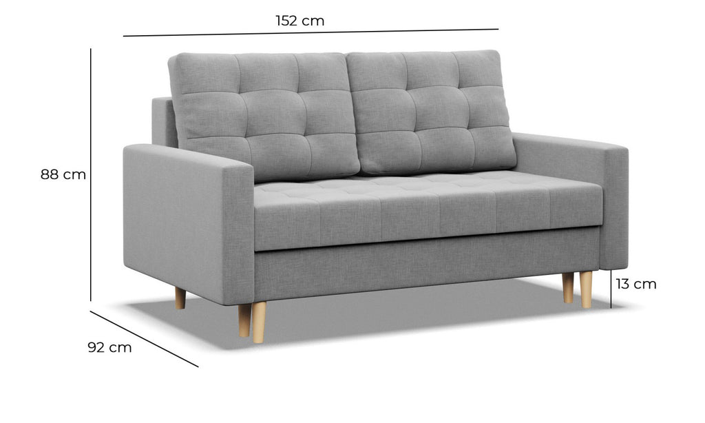 Sofa ELMA , Wypełnienie - Piankowe, Kolor - SZARY